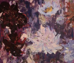 Tumma pioni, 2012, tempera ja öljy, 140x165